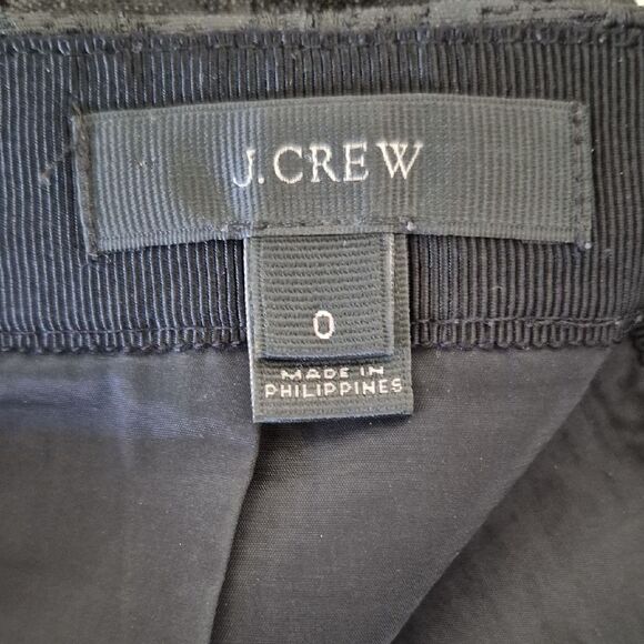 J. Crew Origami Faux Wrap Mini Skirt in Black Metallic Matelassé - Picture 2 of 13